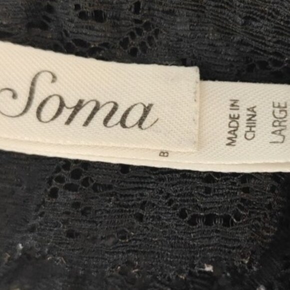 Soma Size L Bralette Black Lace Racerback - Picture 3 of 4